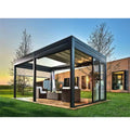 Outdoor Aluminum Pergola Gazebo – Adjustable Roof Pavilion for Garden or Terrace