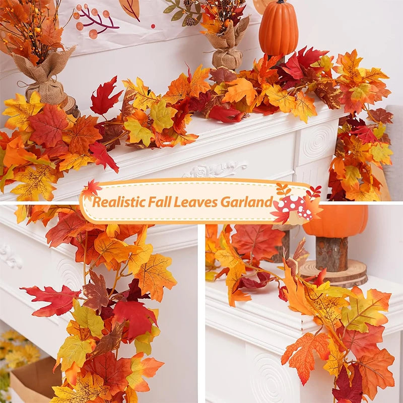 Autumn Artificial Maple Leaf Vine 200cm