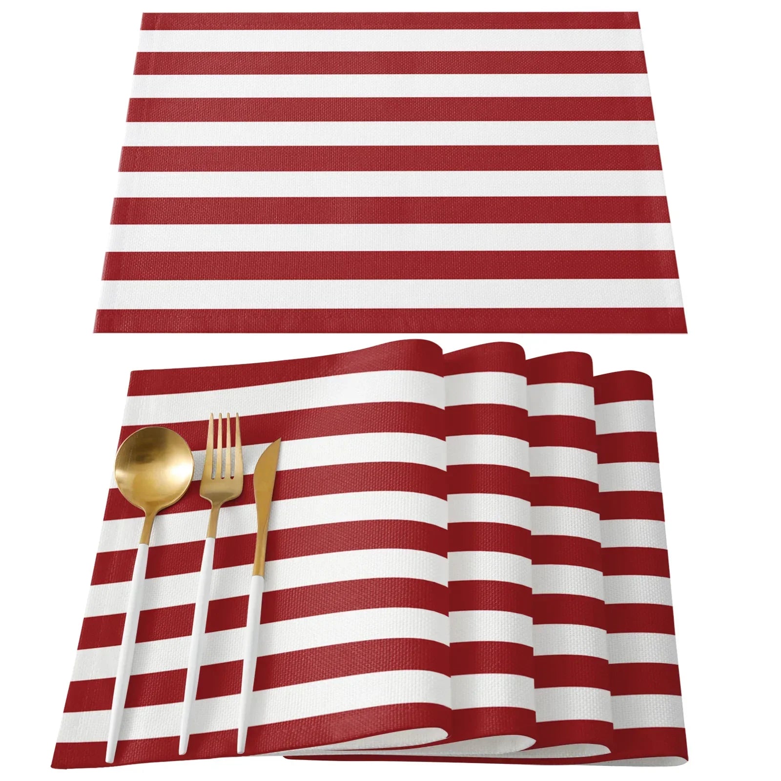 Stripes Black White Simple Pattern Table Mat Kitchen Decoration Placemat Table  For Wedding Dining Accessories Table Mat
