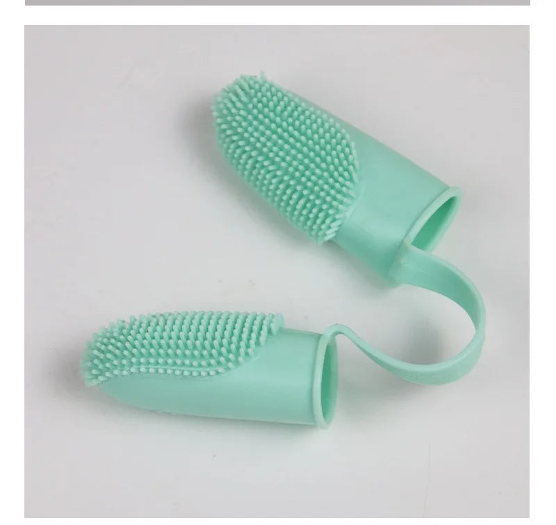 Finger Cover Pet Toothbrush Oral Cleaning Dog Toothbrush Flexible Durable Finger Toothbrush Pet Cleaning and Beauty Accessories
