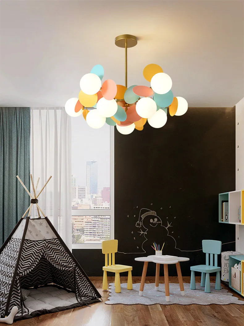 Modern Chandelier Grape Design Glass Pendant Light Indoor LED Nordic Light For Living Room Dining Hall Hotel Kitchen Island Lamp