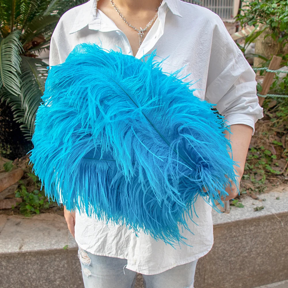10PCS/Lot White Ostrich Feathers Plume for Wedding Table Centerpieces Carnival Prime Decor  45-50CM 55-60CM Ostrich Plumas Large