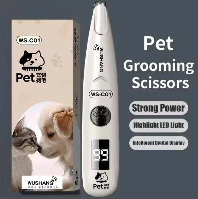VPet Dog Electric Groomer Trimmer with LED Light Waterproof