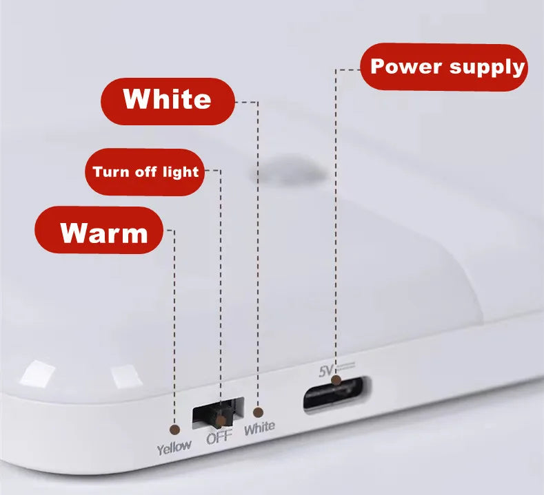 Motion Sensor Led Light Usb Charging Square Lamp for Bedroom Kitchen Stair Hallway Wardrobe Cupboard Lighting Led Light