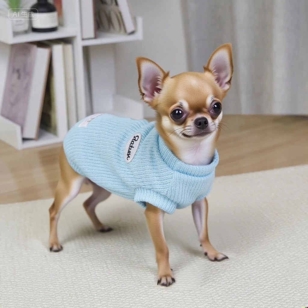 Dog Sweater for Small Dogs, Knitted Pullover Pet Apparel Winter Puppy Clothes for Chihuahua Yorkie