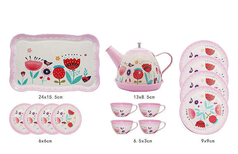 Simulation Tea Set Teapot Kitchen Afternoon Tea Pretend Play Toy Children's Play House Tableware Educational Toys For Girls Kids