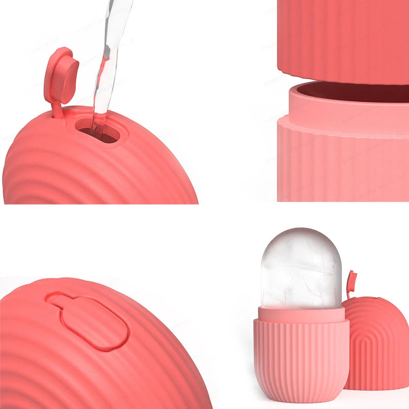 Silicone Ice Facial Roller Skin Care Beauty Lifting Contouring Tools Ice Cube Trays Ice Globe Balls Face Massager Skin Care Tool