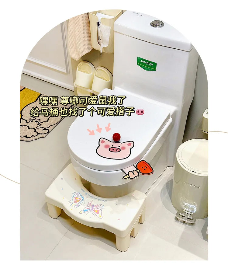 Portable Cartoon Toilet Lifter Tool No Touch Lid Handle Anti Dirty WC Accessories Bathroom Hygiene Helper No Punch Needed унитаз