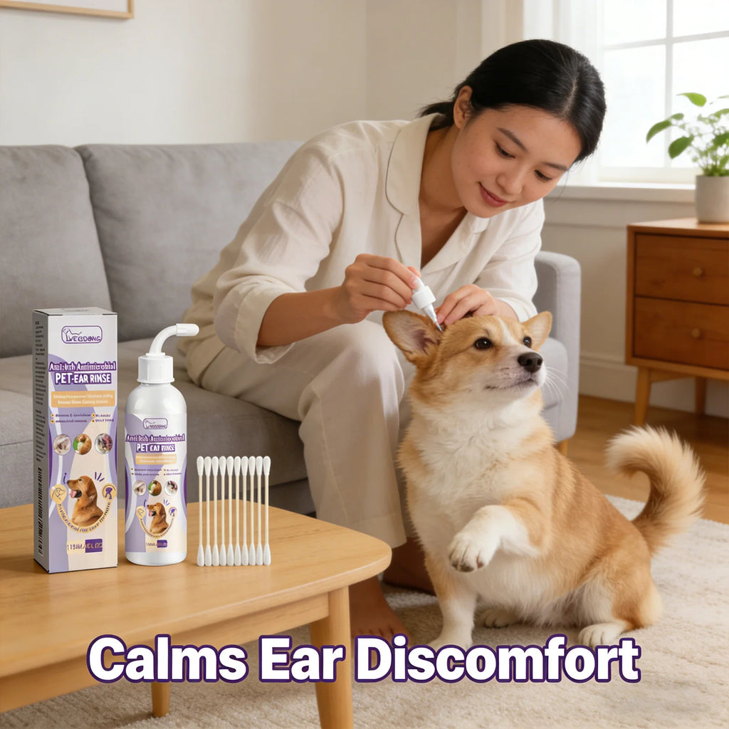 Pet Ear Cleaning Solution Removing Earwax Reducing Odors Prevent
