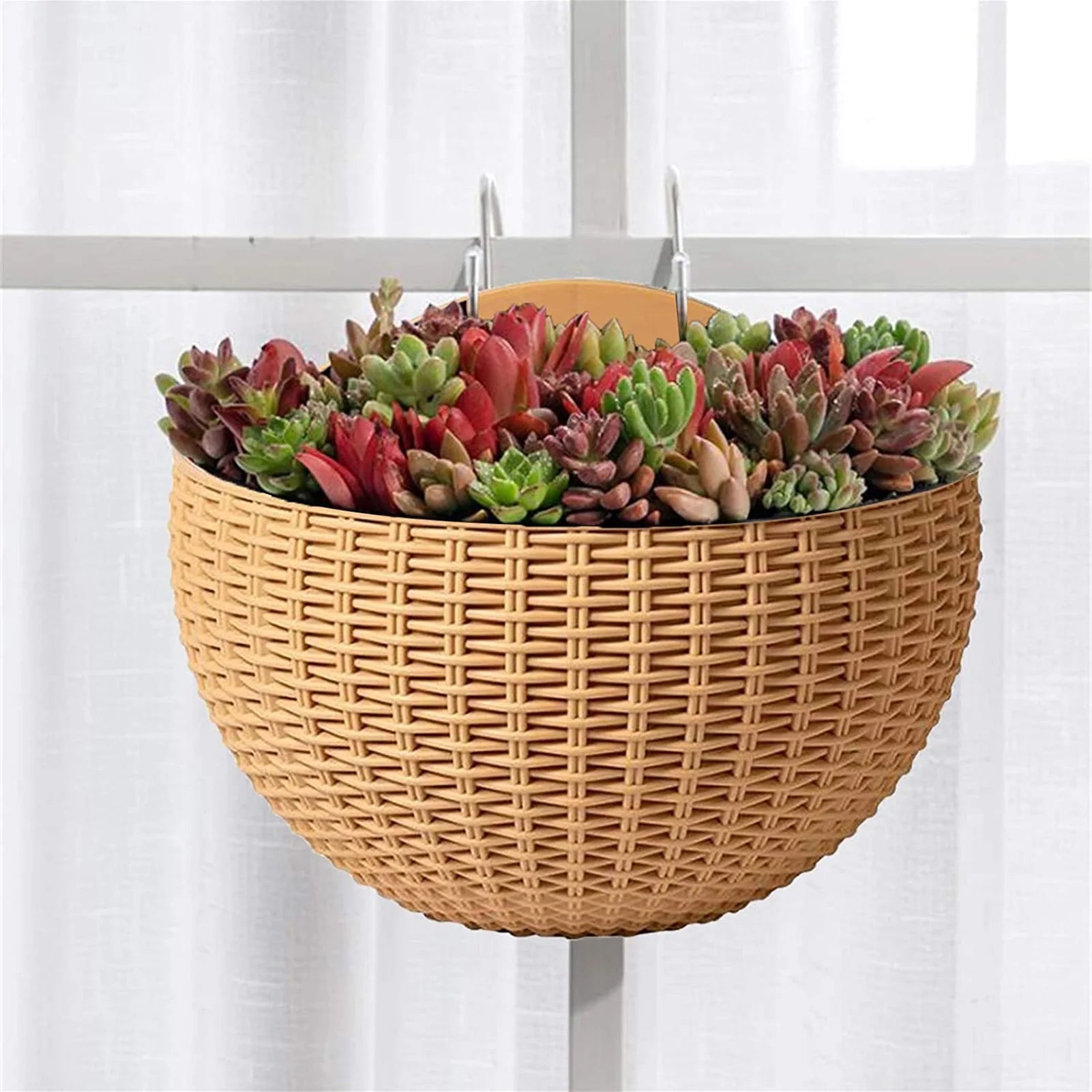 Flower Pot Exquisite Wall-mounted Plastic Wall Hanging Basket Flowerpot for Outdoor Garden Balcony Planter Bucket Home Decor New