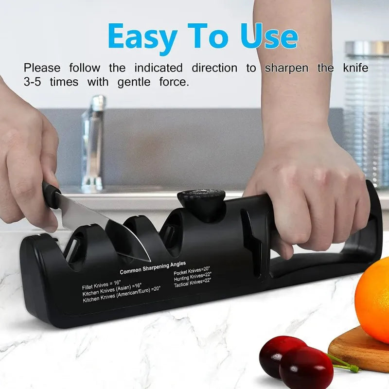 New Upgrade Angle Adjustable Knife Sharpener Professional 4 In 1 Kitchen Knives Grinder Scissors Sharpening Stone Home Tools