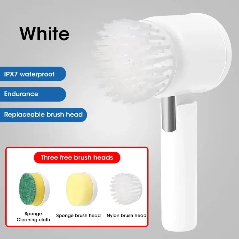Multi-functional Electric Cleaning Brush for Kitchen and Bathroom - Wireless Handheld Power Scrubber for Dishes, Pots, and Pans