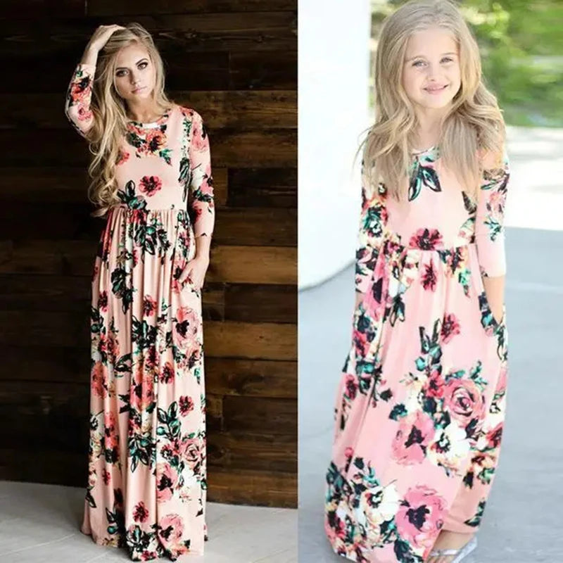 Summer Mommy and Me Family Matching Mother Daughter Flower