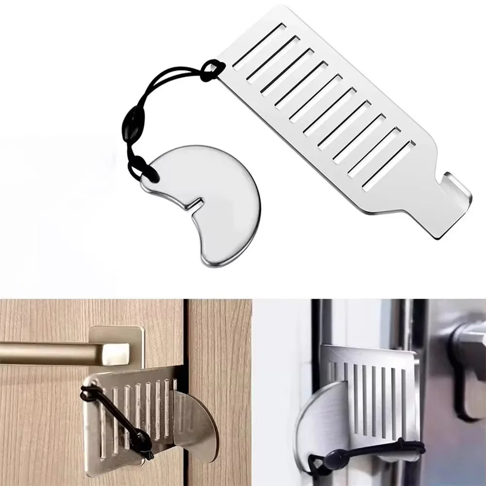Safety Anti-theft Door Blocker Portable 8cm Stainless Steel Safe