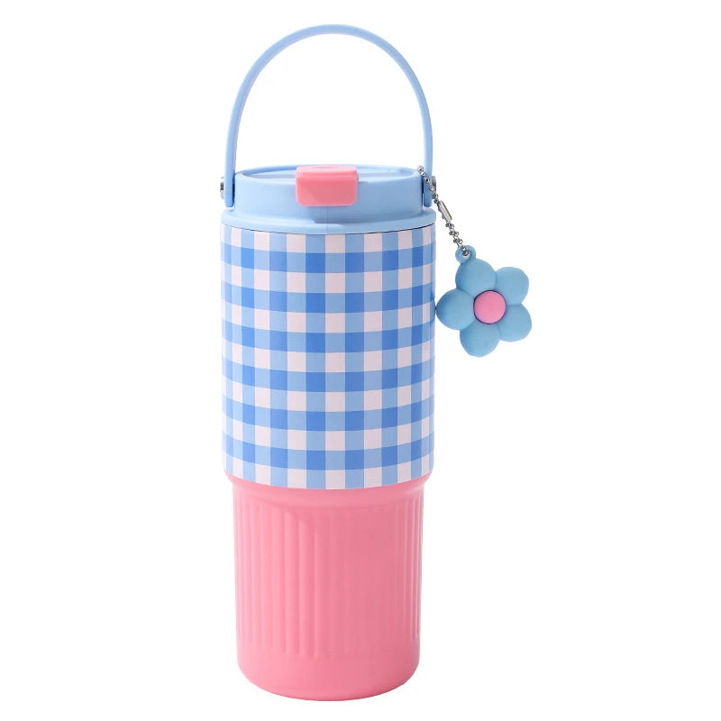 Portable Thermos Cup Gift For Woman Girl Cute Tumbler 750ML Water Bottle 316 Stainless Steel Vacuum Thermos Bottle Insulated