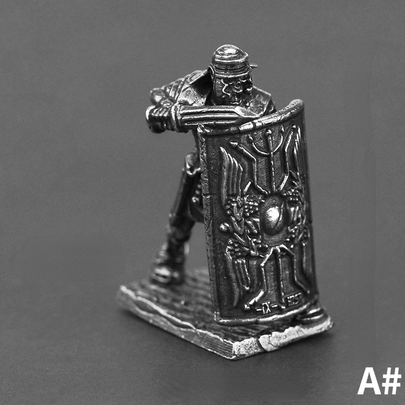 Metal Lost Roman Ninth Legion Soldier Model Army Array Toy Car Mounted Table Game Ornament Boy Girl Gift Bronze Man