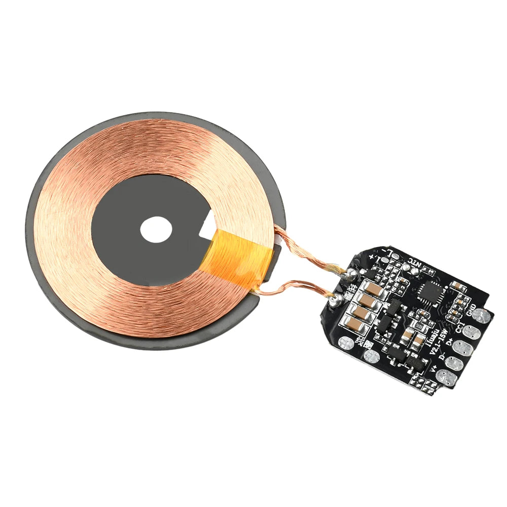 DC 5V/9V 5W/10W/15W High Power Wireless Charger Transmitter Module Coil Circuit Board DIY Fast Charging Module