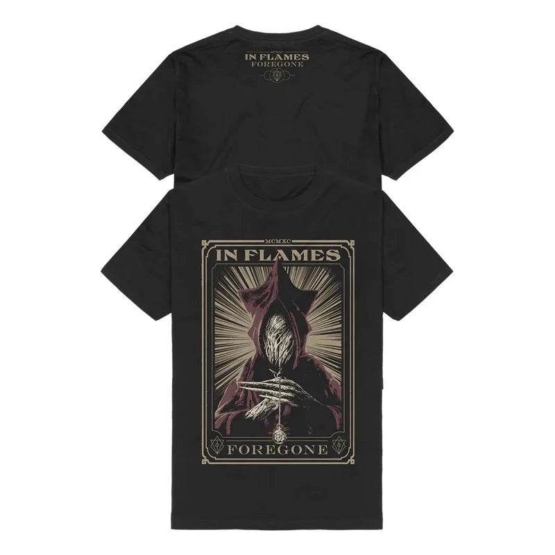 Y2k in Flames Band's Swedish Metal Rock Men's Short-sleeved Pure Cotton Printed T-shirt From An American/European Trendy Brand