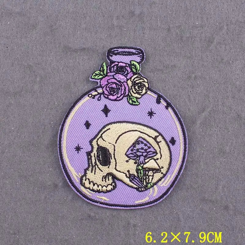 Devil Patch Iron On Patches For Clothing Thermoadhesive Patches On Clothes DIY Gothic Embroidery Patch Stripe Badges On Backpack