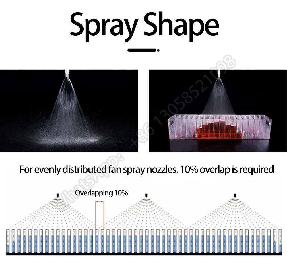 1/4‘’40/50 degree HVV HU Flat Fan Nozzle V e j e t Standard High Impact Stainless Steel Nozzle