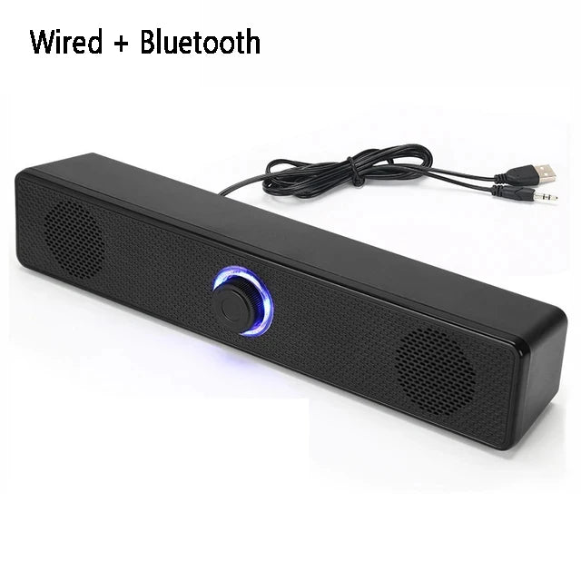 Soundbar Computer PC TV Laptop Desktop Wired Wireless Bluetooth
