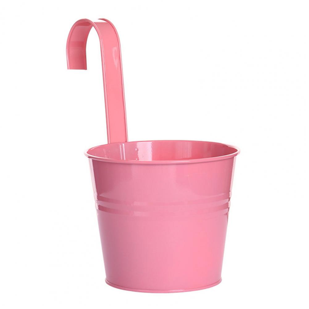 Hanging Flower Pot Natural Style Iron Metal Bucket Balcony Courtyard Home Decor Cafe Hook Wall Pot Flower Pot Garden Decoratiom