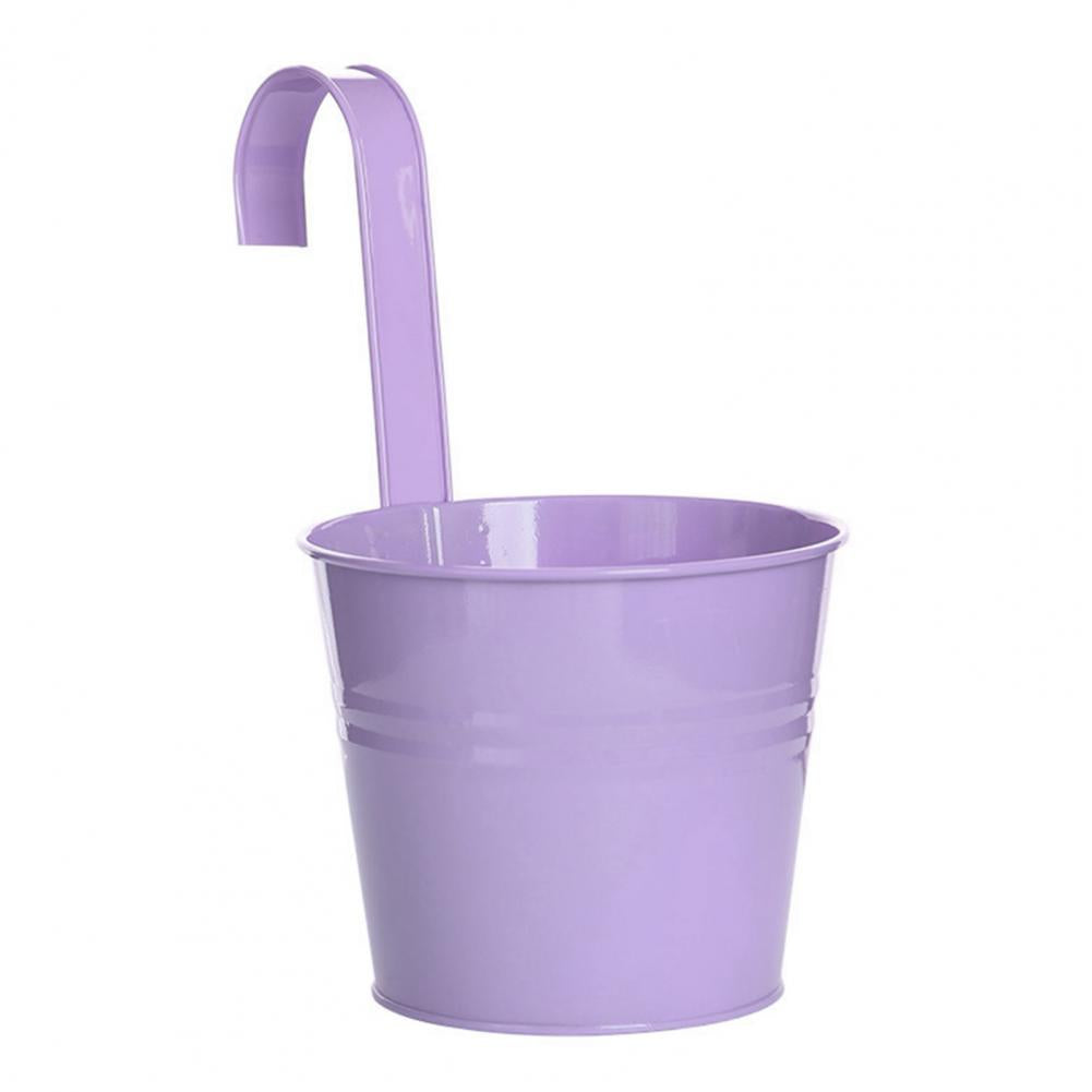 Hanging Flower Pot Natural Style Iron Metal Bucket Balcony Courtyard Home Decor Cafe Hook Wall Pot Flower Pot Garden Decoratiom