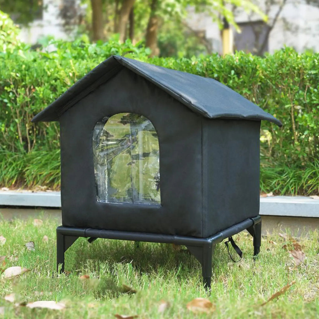 Cat Shelter Weatherproof Winter Cat House Cat Outside House Waterproof Enclosed Pet Tent Insulated Cat House For Multiple