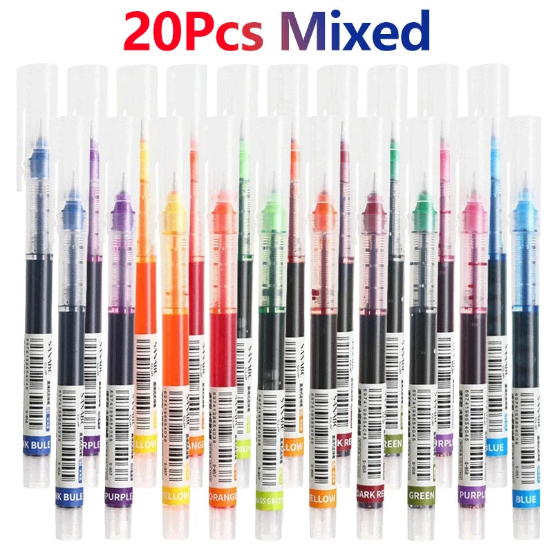 0.5mm Needle Tip Gel Ink Pens in 3 Colors