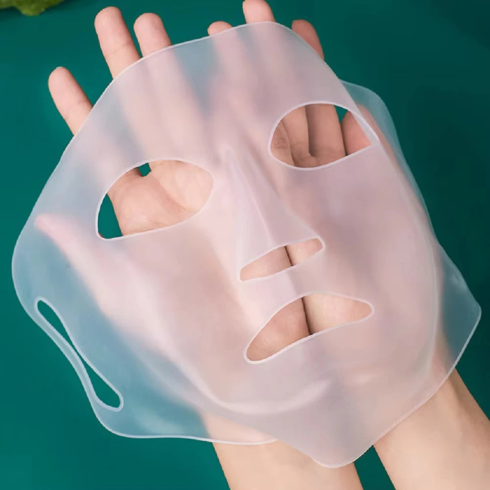 3D Silicone Face Mask Women Skin Care Moisturizing Lifting Firming Anti Wrinkle Reusable Gel Sheet Mask Facial Skin Care Tool