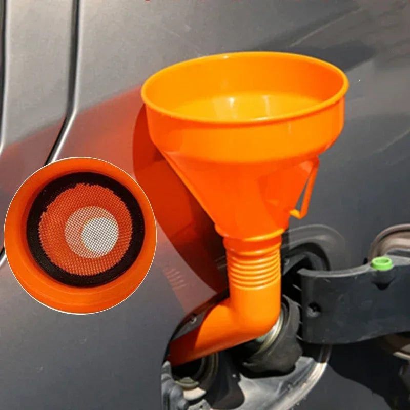 Refueling Funnel with Filter Motorcycle Refuel Engine Oil Funnel