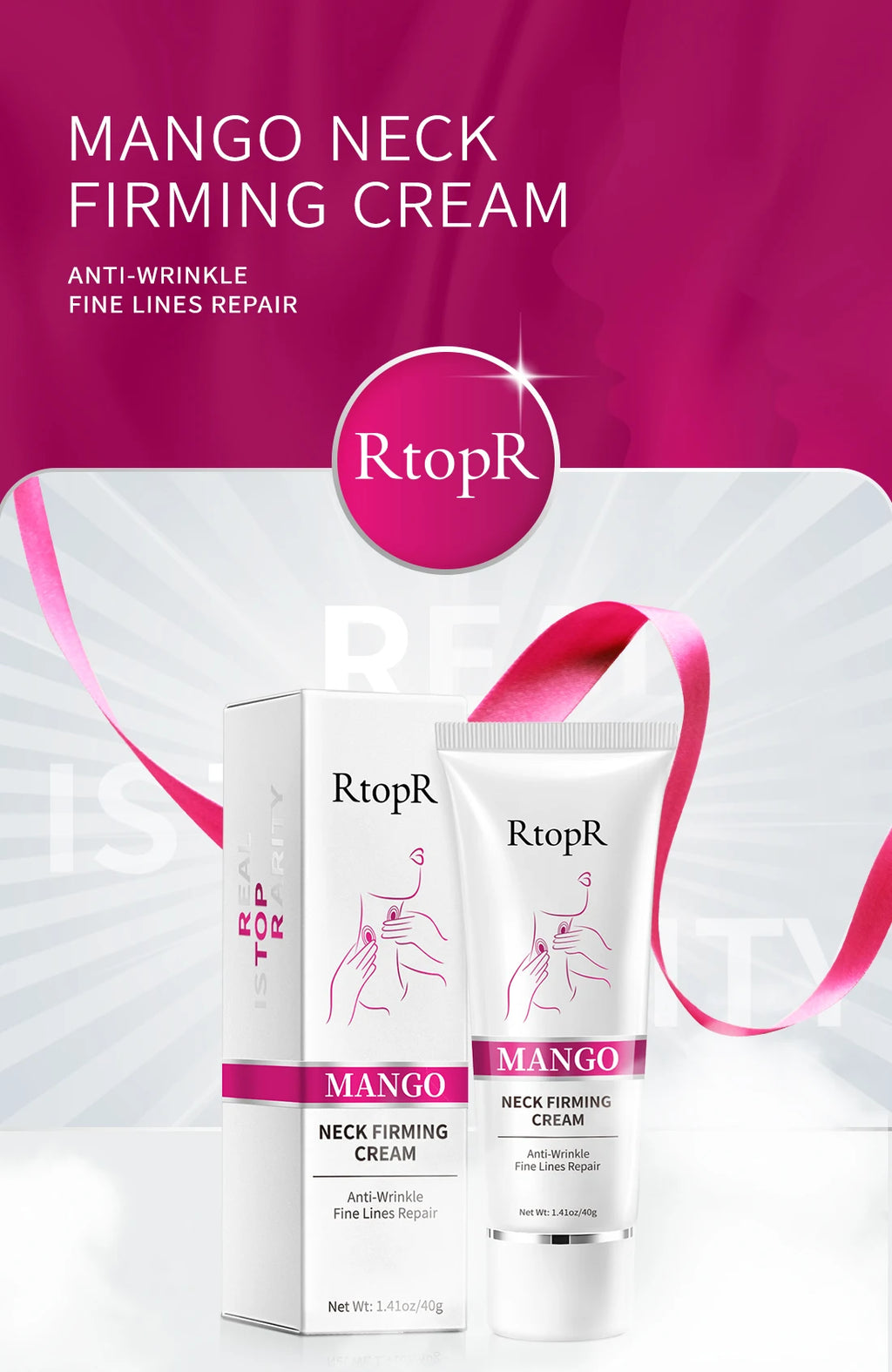 RtopR Neck Firming Wrinkle Remover Cream Rejuvenation Firming Skin Whitening Moisturizing Shape Beauty Neck Skin Care Products