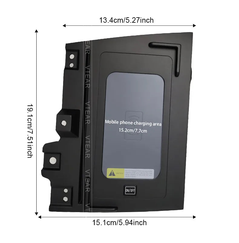 Car Wireless Charger For Hyundai Creta 2022-2024 Accessories 15w Fast Phone Charging Plate Adapter Interior Modification Parts