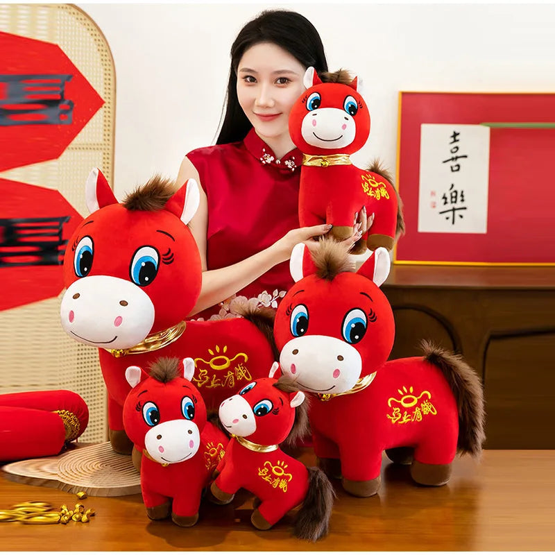 Crying Horse Ornament 2026 Horse Mascot Money Coming Soon Smiling Crying Horse Zodiac Horse Festival Kid Gift Home Decoration