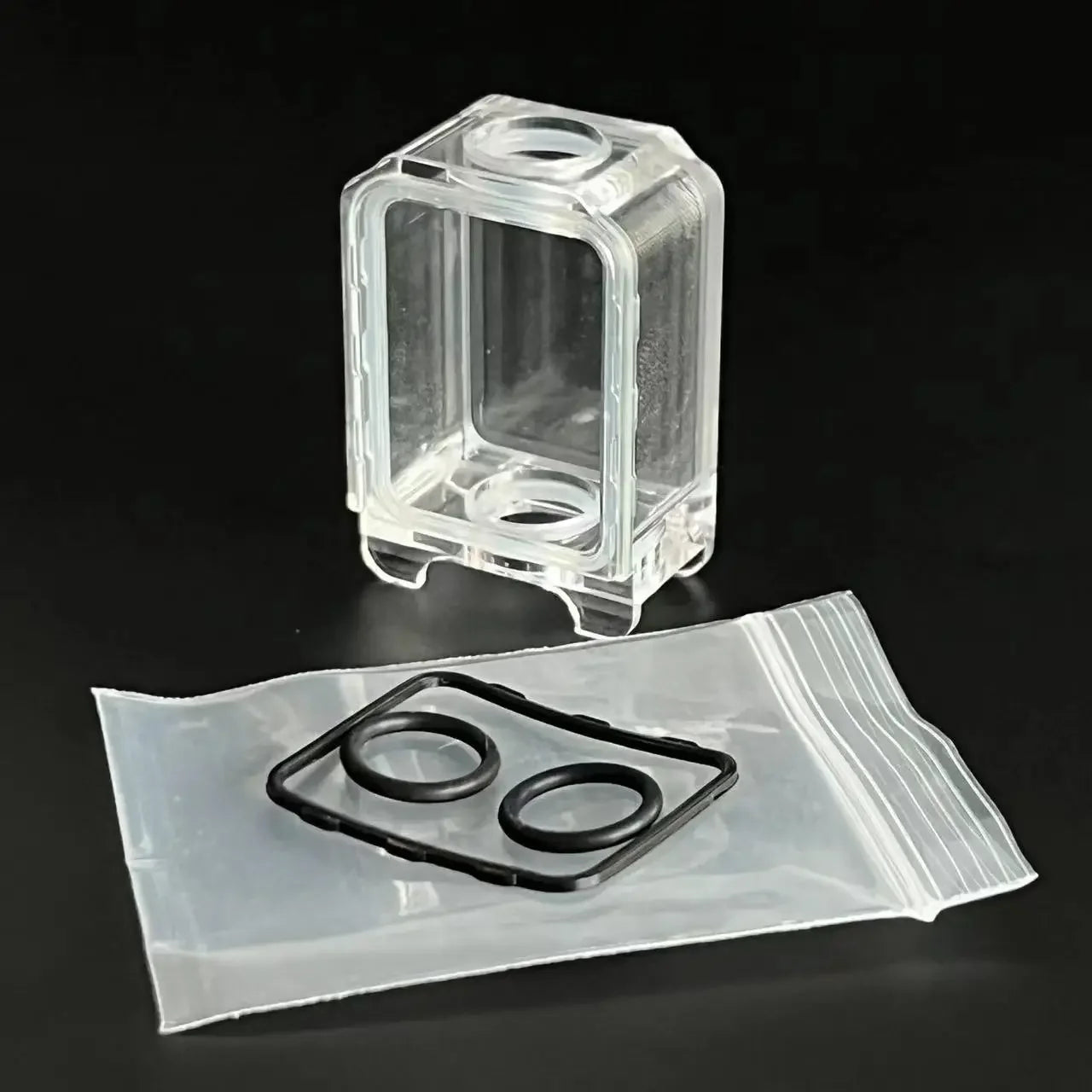 Colorful Aluminum/Acrylic 39mmx26mmx16.5mm Desk Organizer Box BORO with Glass Cover Billet Storage O Rings Holders Accessories