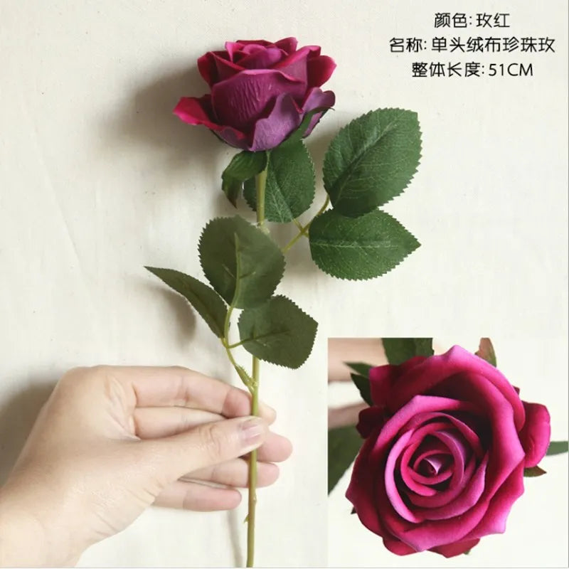 5/10pcs Artificial Flowers Silk Rose Hom Decor Wedding Bridal Bouquet Outdoor Garden Arch Accessory Valentine's Day Diy Gift Box