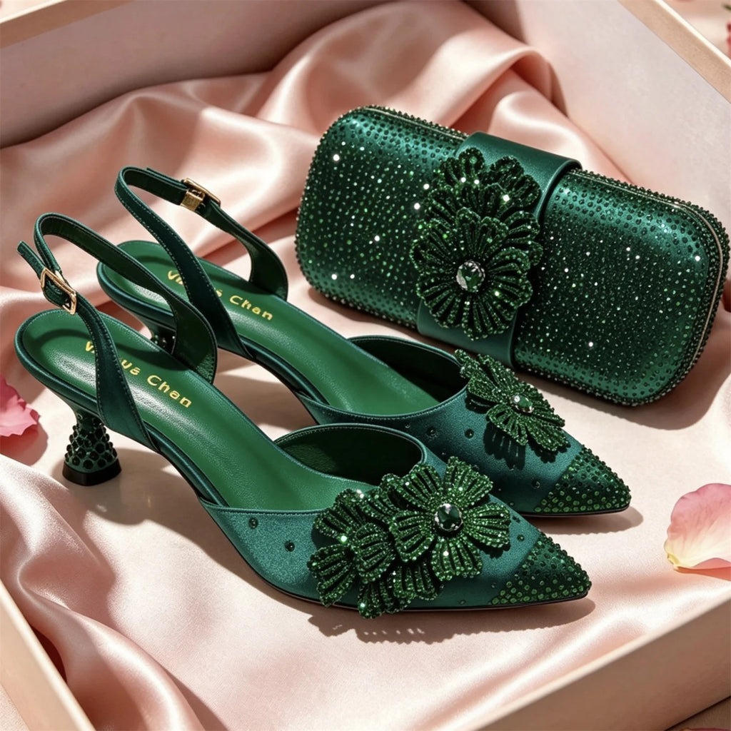 Latest Design Shoe and Bag Set for Nigeria Party