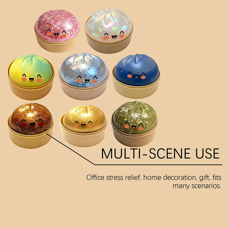Flash Dumpling Slow Rebound Squishy Ball Soft Pinch Stress Relief Toy Home Office Decor Gift