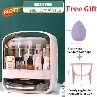 Cosmetic Storage Box Home Large Capacity Desktop Dustproof Dressing Table Lipstick Skin Care Luxury Storage Box Makeup Organizer