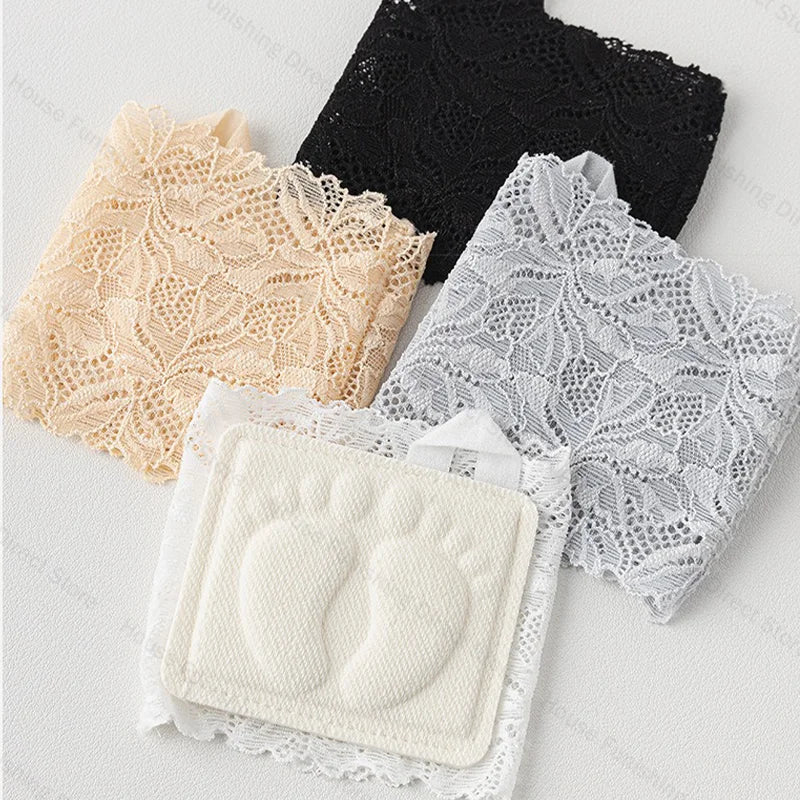 Summer Thin Lace Invisible Socks Split Toe Forefoot Socks for Women High Heel Slippers Shoes Breathable Lace Socks for Halloween
