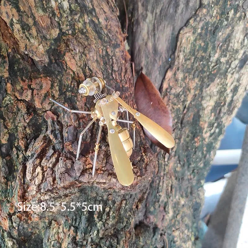 Steampunk mechanical insect big pocket insect model handmade metal creative crafts ornament personalized gift
