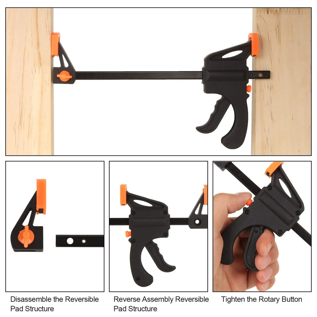 4 Inch Hard Tooth Woodworking Quick Clamp - 5/2pcs