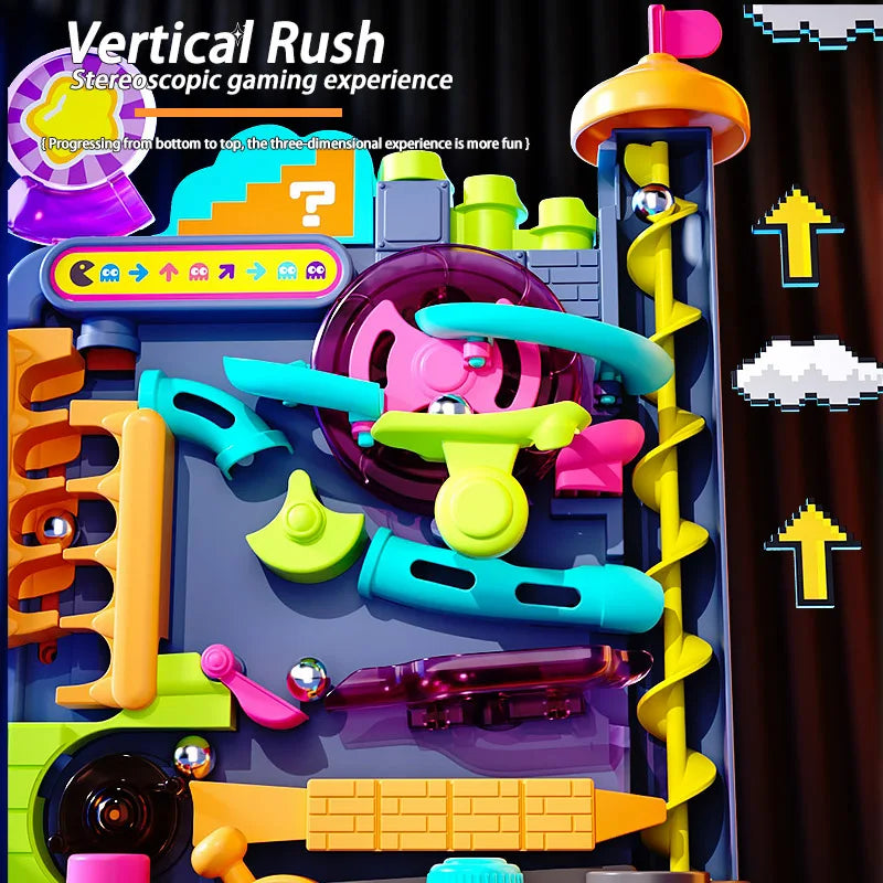 Educational Montessori Toy Multi-layer Track Adventure Game Rail
