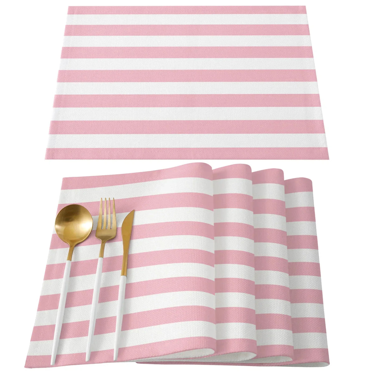 Stripes Black White Simple Pattern Table Mat Kitchen Decoration Placemat Table  For Wedding Dining Accessories Table Mat