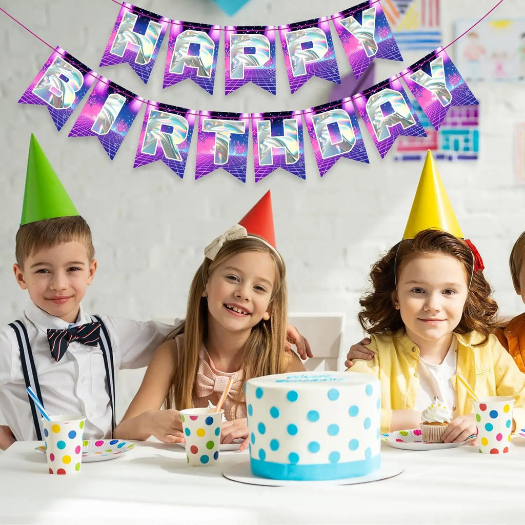 Kpop Theme Birthday Decorations Happy Birthday Banner Korean Kpop Hanging Pendant Garlands for Birthday Party