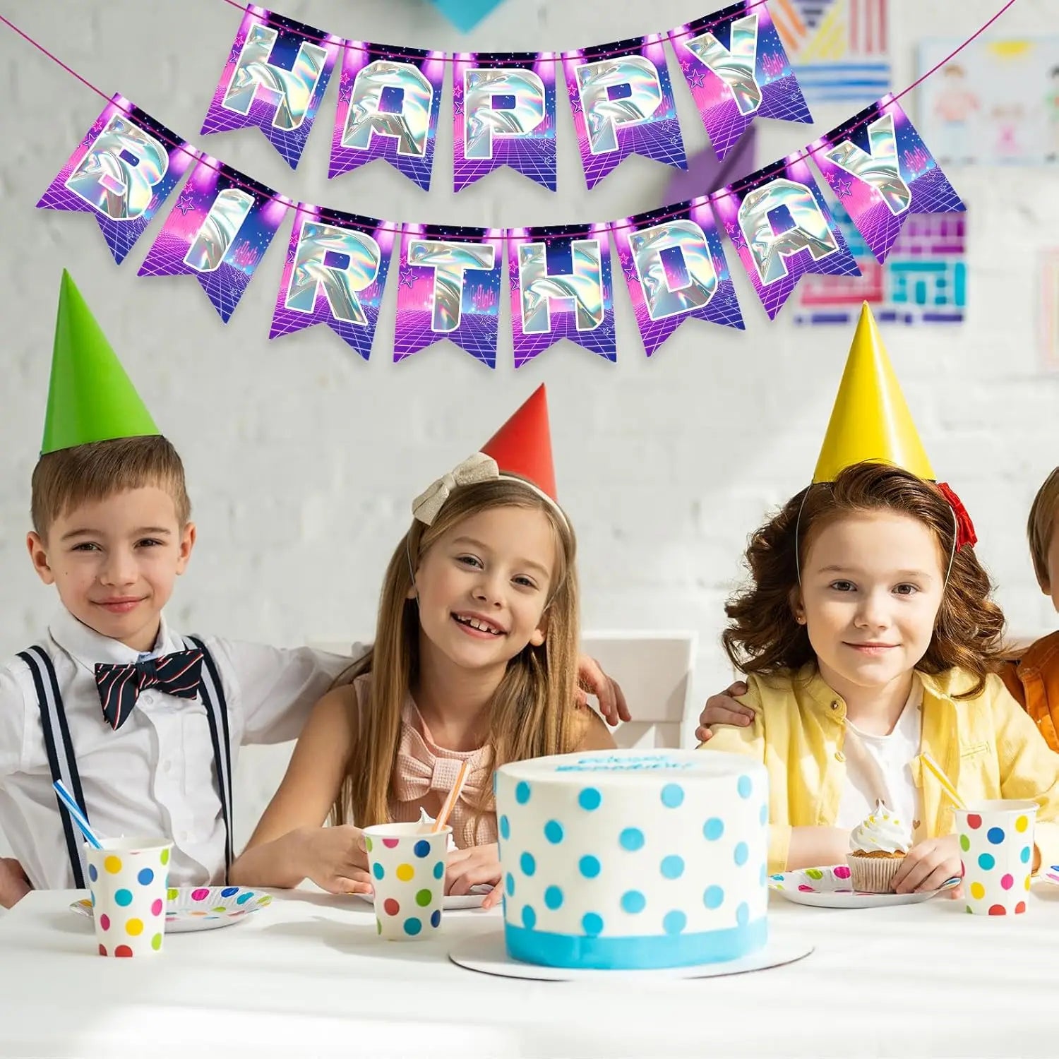 Kpop Theme Birthday Decorations Happy Birthday Banner Korean Kpop Hanging Pendant Garlands for Birthday Party