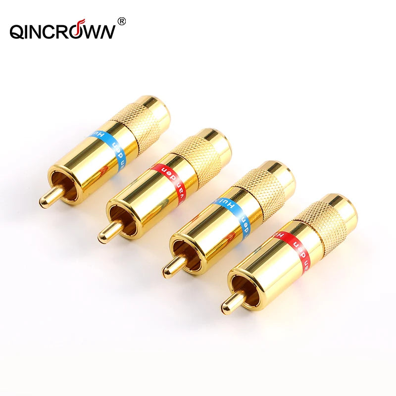 HIFI 24K Gold Plated Van den Hul RCA Plugs