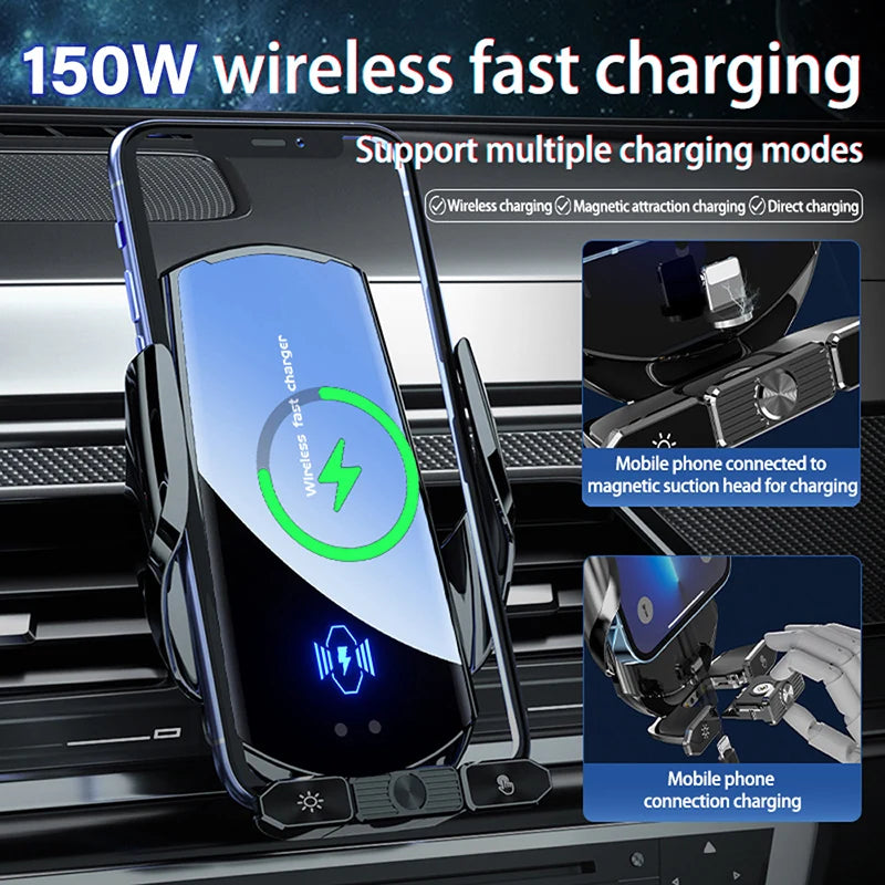 Car wireless charger Magnetic Cell Phone Holder Mobile Phone Stand in Car GPS Support 360° Rotatable Mount For iPhone Xiaomi