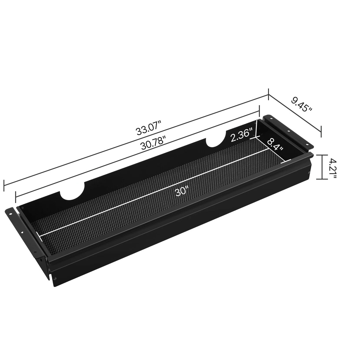SucceBuy 16/26/30in Storage Under Desk Drawer Organizer Slide Out