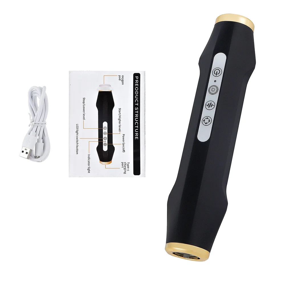 Wireless Ultrasonic Oxygen Bubble Beauty Machine 7 Colors LED Light Facial Hydration Firming Dull Skin Care Massager